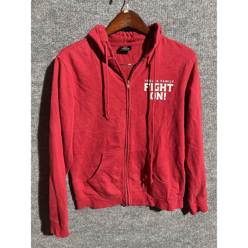 USC Trojans Hoodie Sweatshirt Mens Small Red NCAA Football Full Zip Beimar